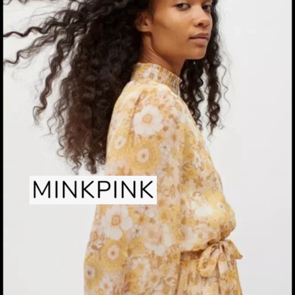 MINKPINK Dacey smocked neck dress, XS,,,GD1131